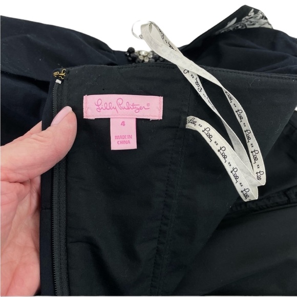 Lilly Pulitzer Crystal Dress Size 4 Black - Picture 9 of 16